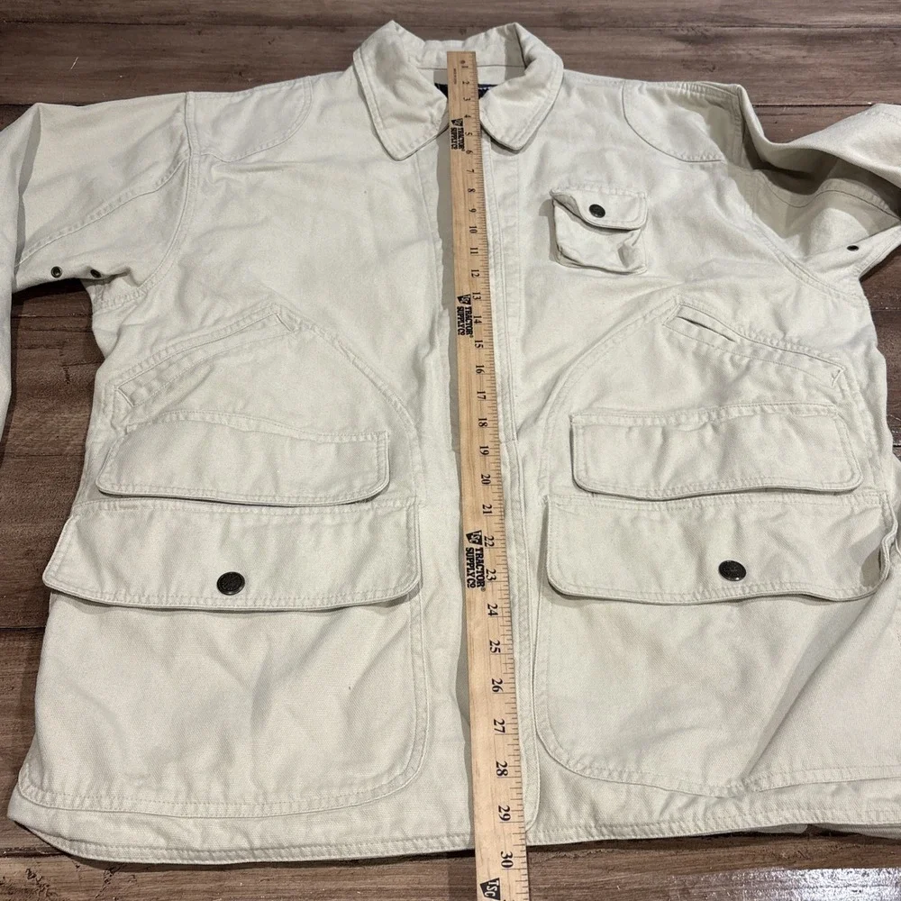 VTG Limited American Womens Large‎ Hunting Barn Coat Jacket Beige Button Pockets